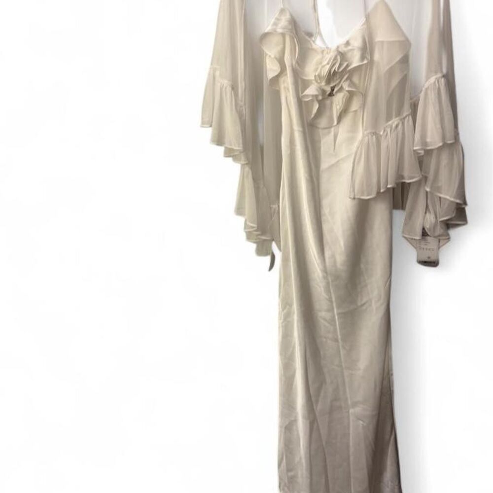 Azazie Women's Cream and Tan Dress